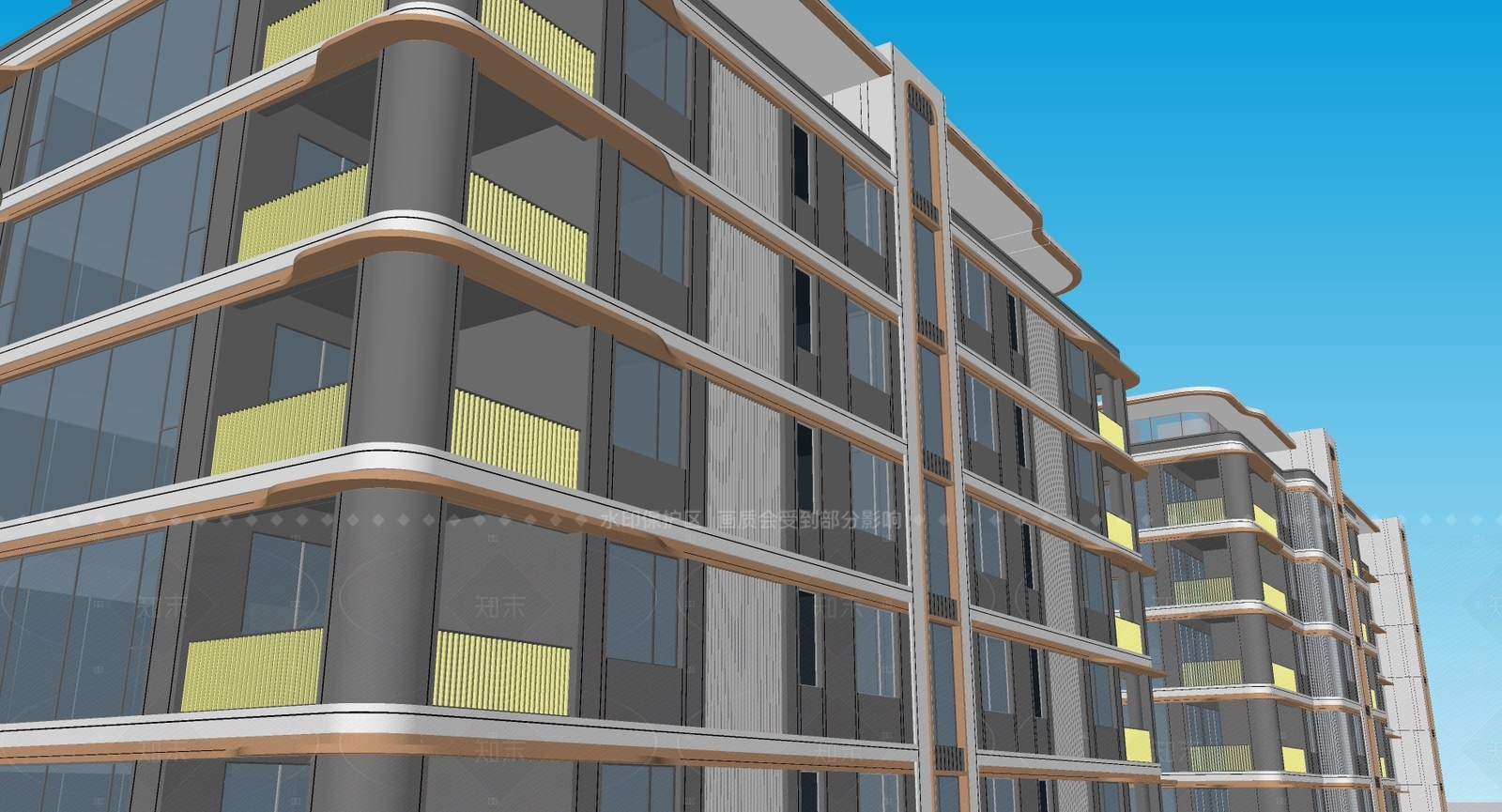 新中式现代高层住宅SU模型下载【ID:1205134330】