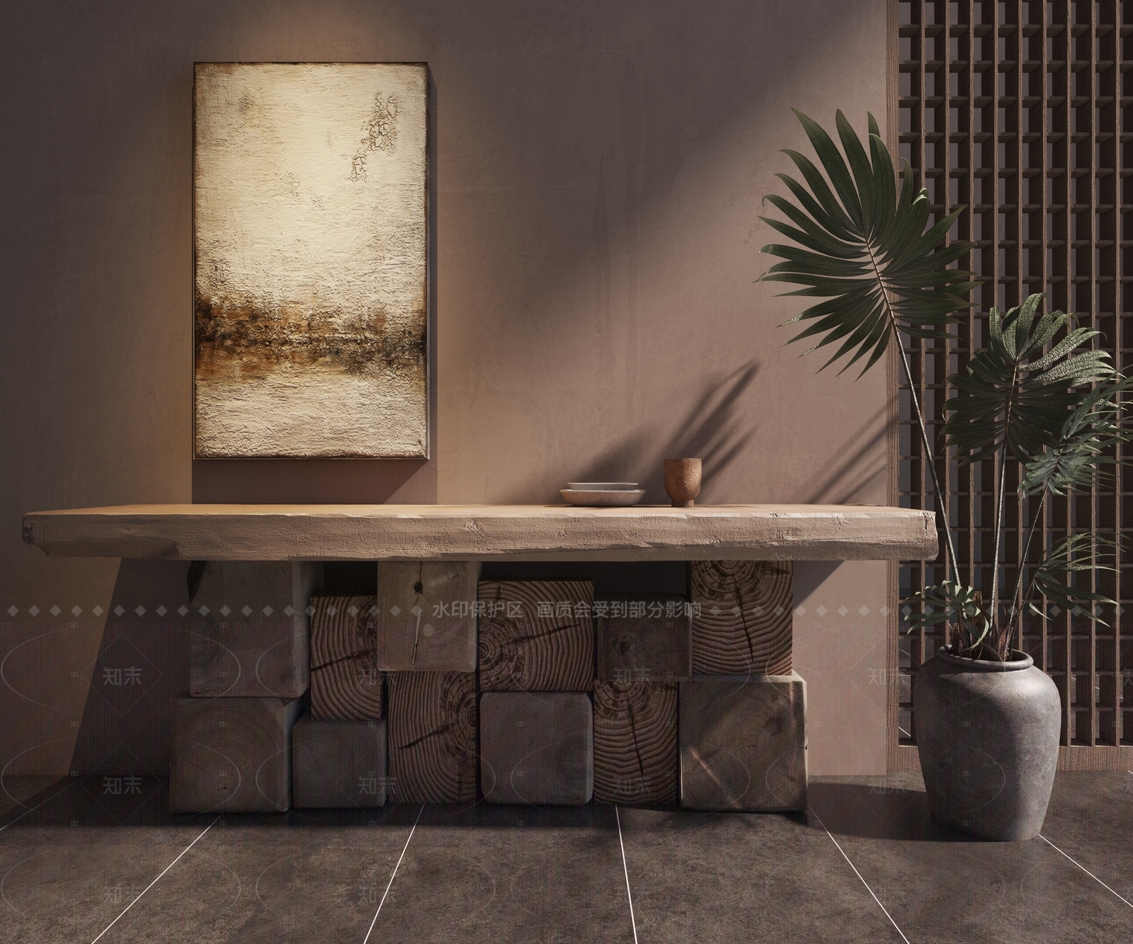 侘寂中式其他家具3D模型下载【ID:1205136899】