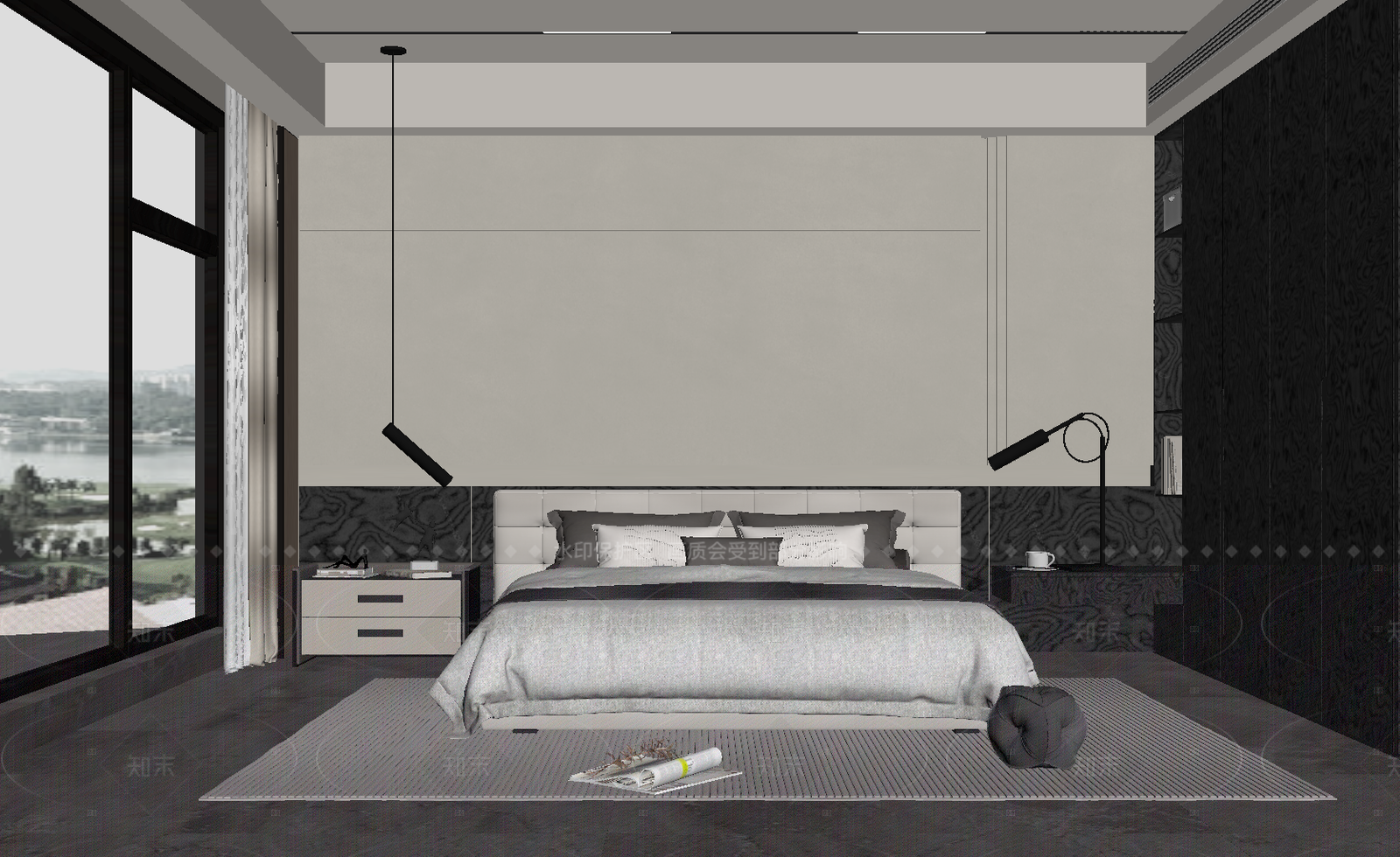 现代家居卧室SU模型下载【ID:1205144017】