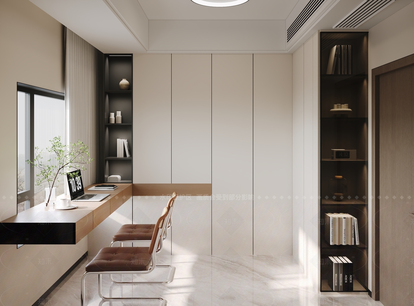 现代中式书房3D模型下载【ID:1205146731】