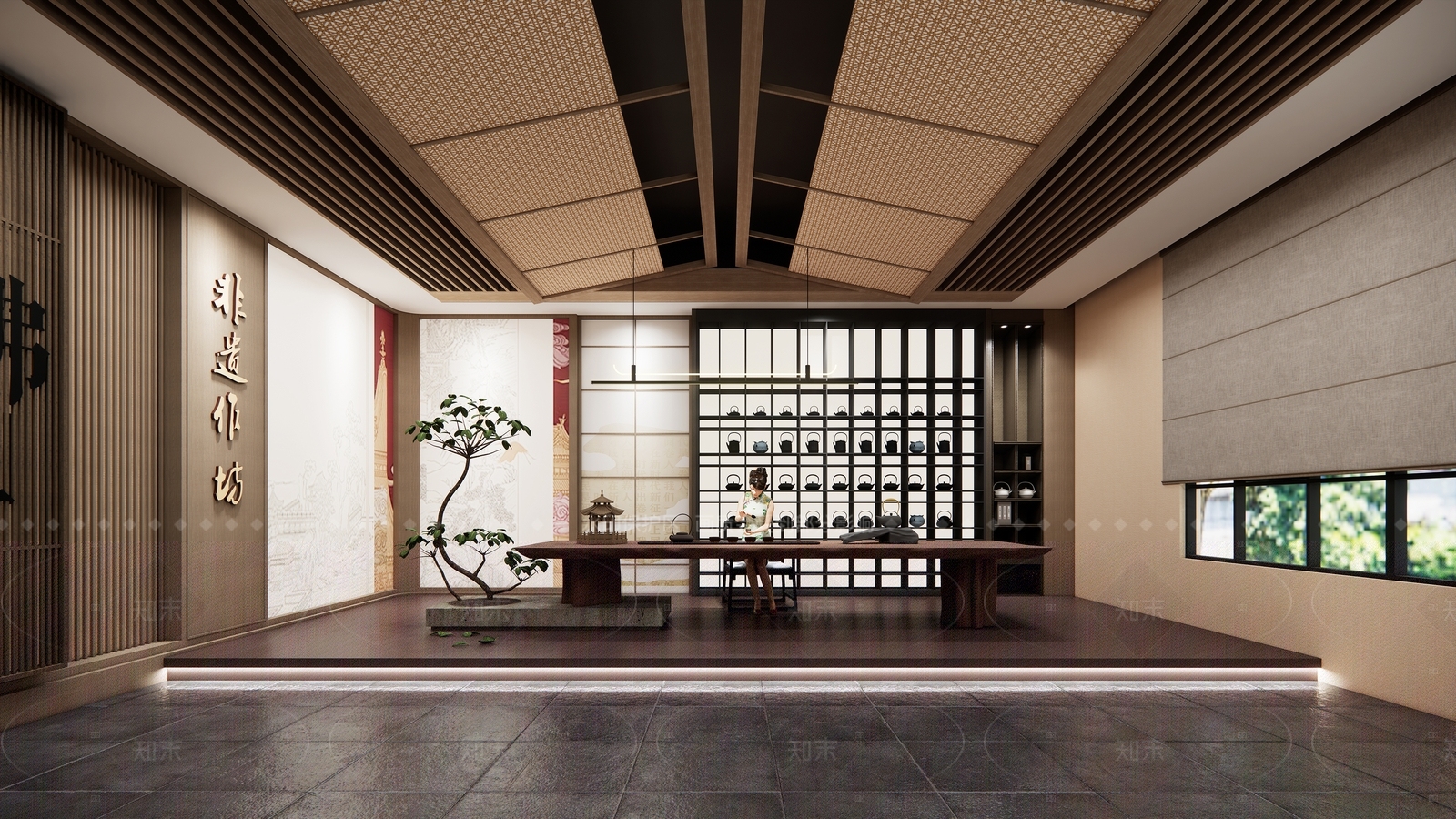 新中式轻奢手工坊SU模型下载【ID:1205151311】