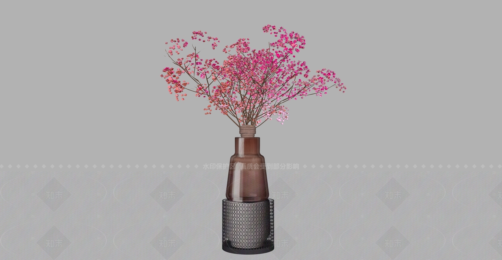 新中式花艺SU模型下载【ID:1205154787】
