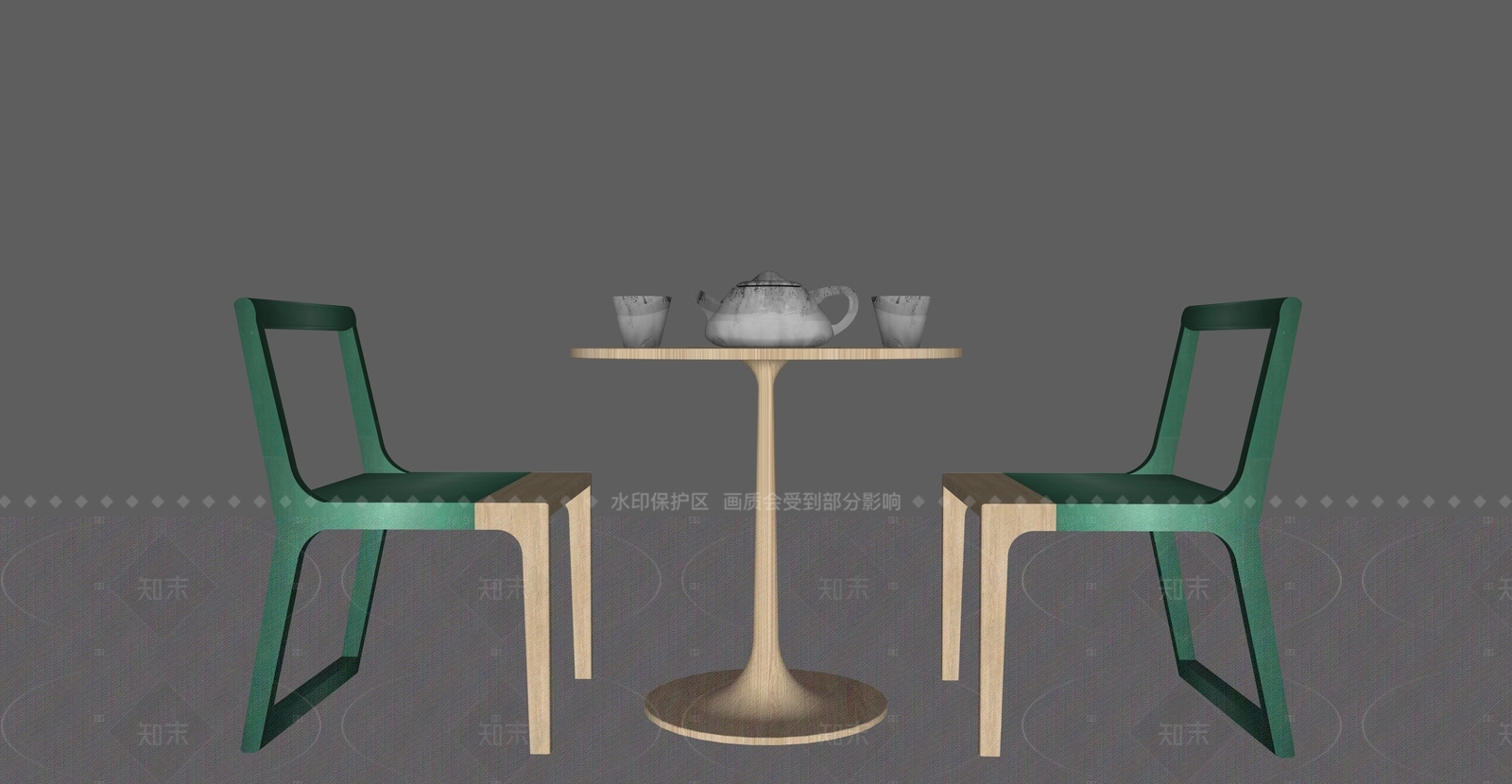 简约现代休闲桌椅SU模型下载【ID:1205154733】