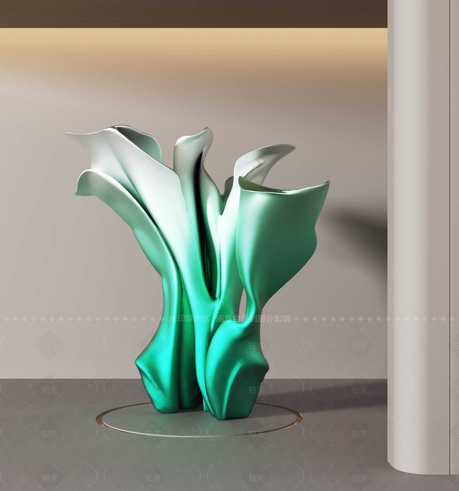 现代轻奢景观雕塑3D模型下载【ID:1205154338】