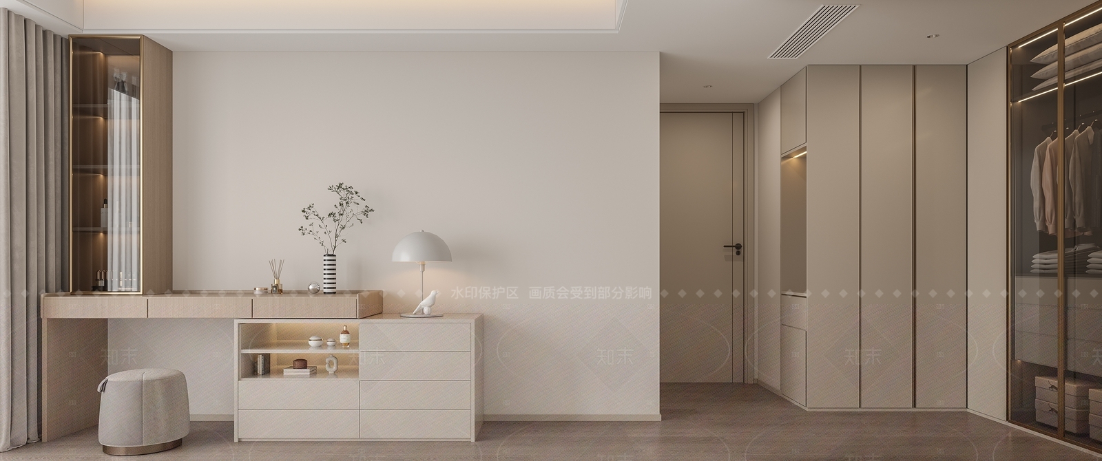 现代轻奢衣帽间3D模型下载【ID:1205155396】