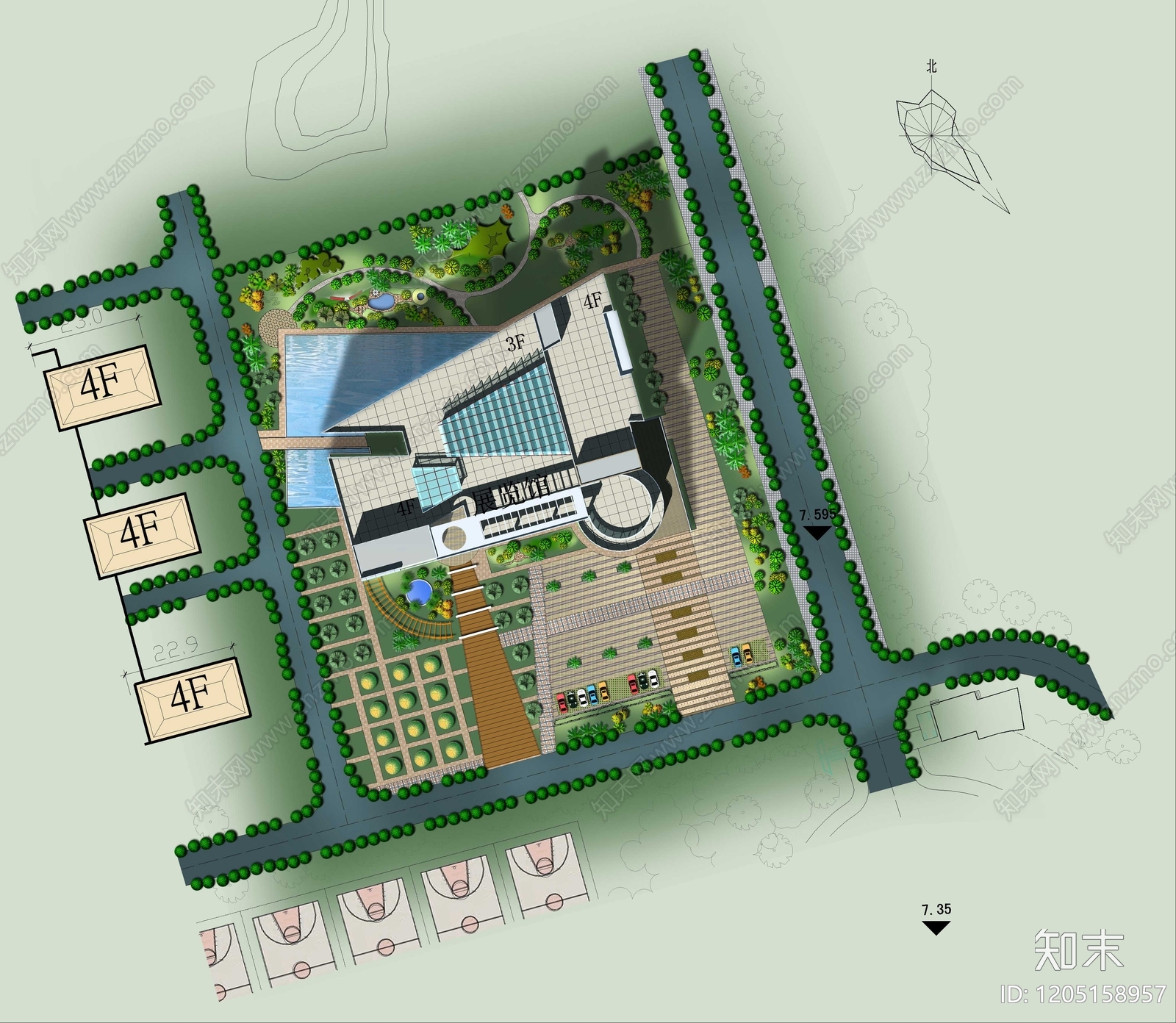 现代简约美术馆建筑施工图下载【ID:1205158957】