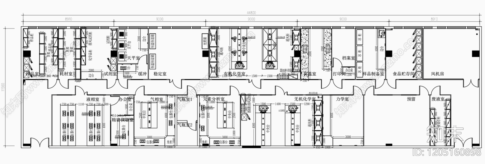现代实验室cad施工图下载【ID:1205160898】