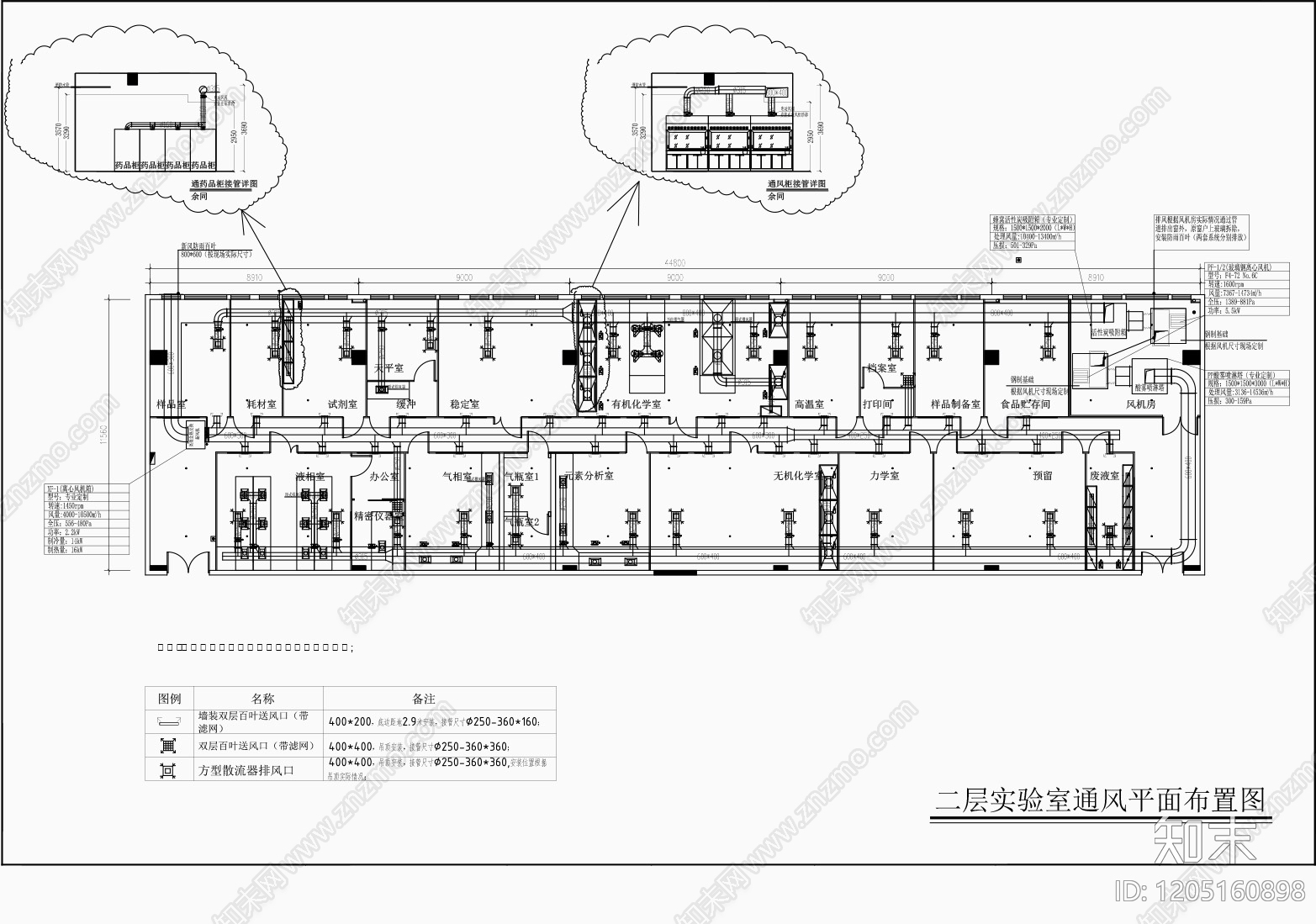 现代实验室cad施工图下载【ID:1205160898】