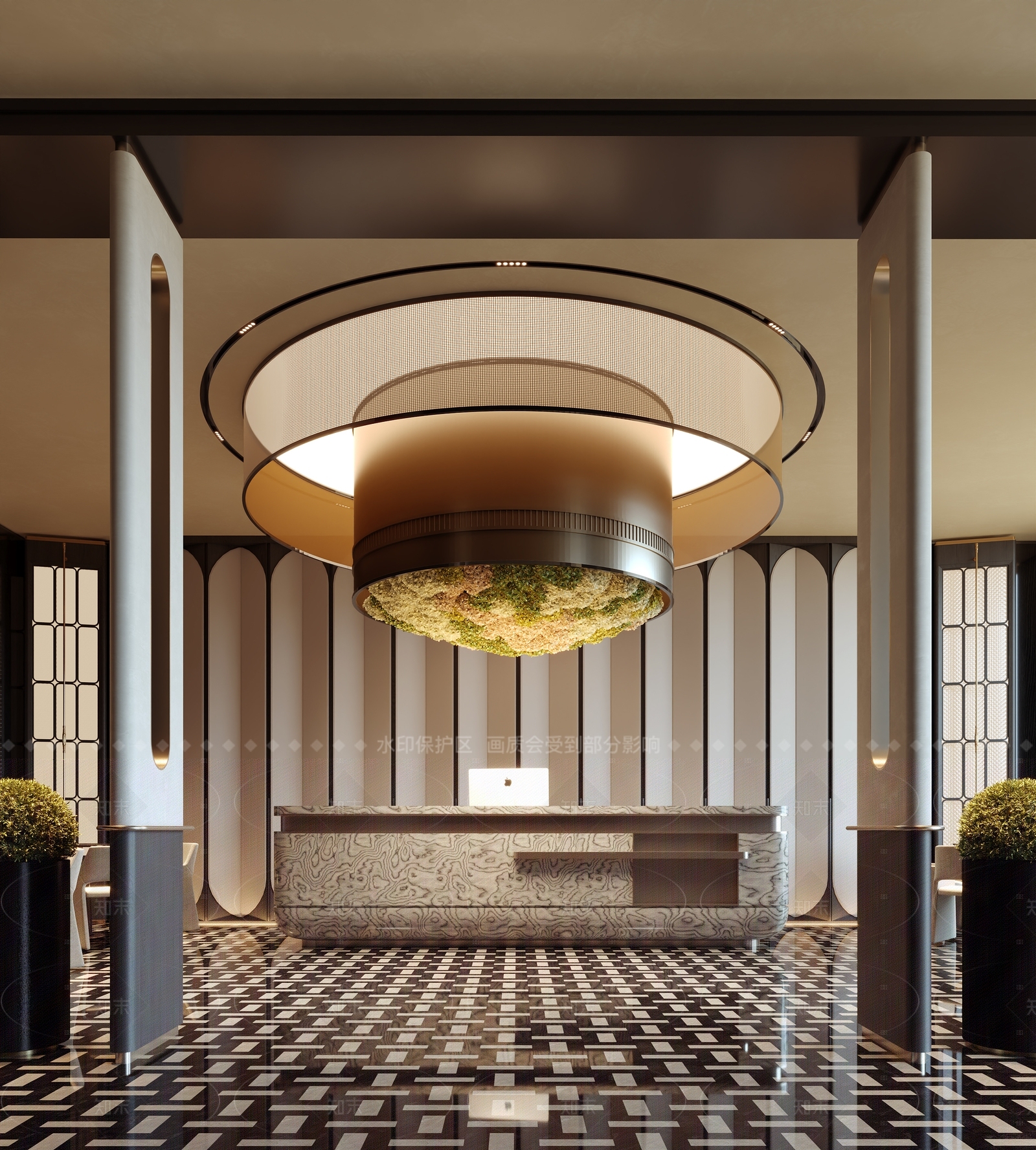 现代酒店大堂3D模型下载【ID:1205164813】