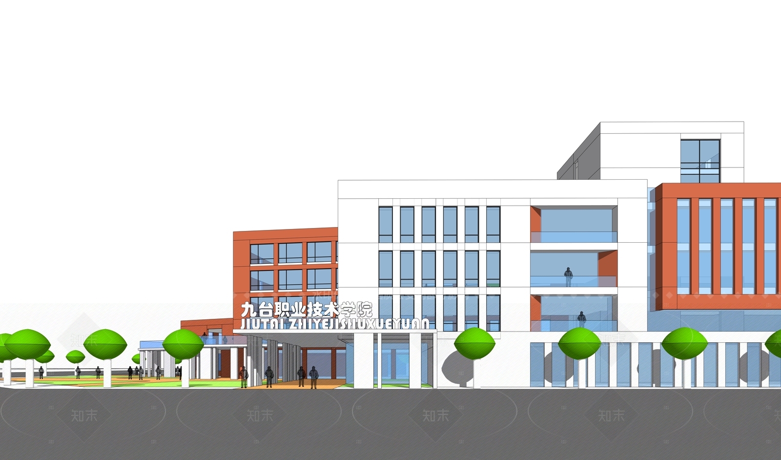 现代学校建筑SU模型下载【ID:1205167623】