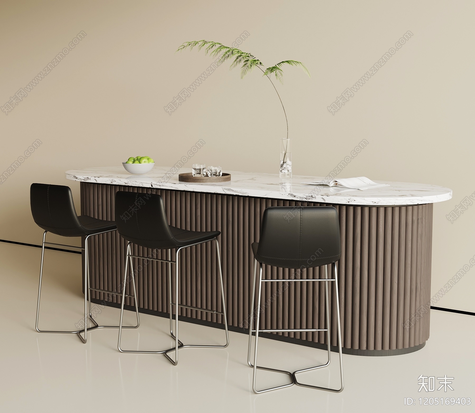 现代意式吧台3D模型下载【ID:1205169403】