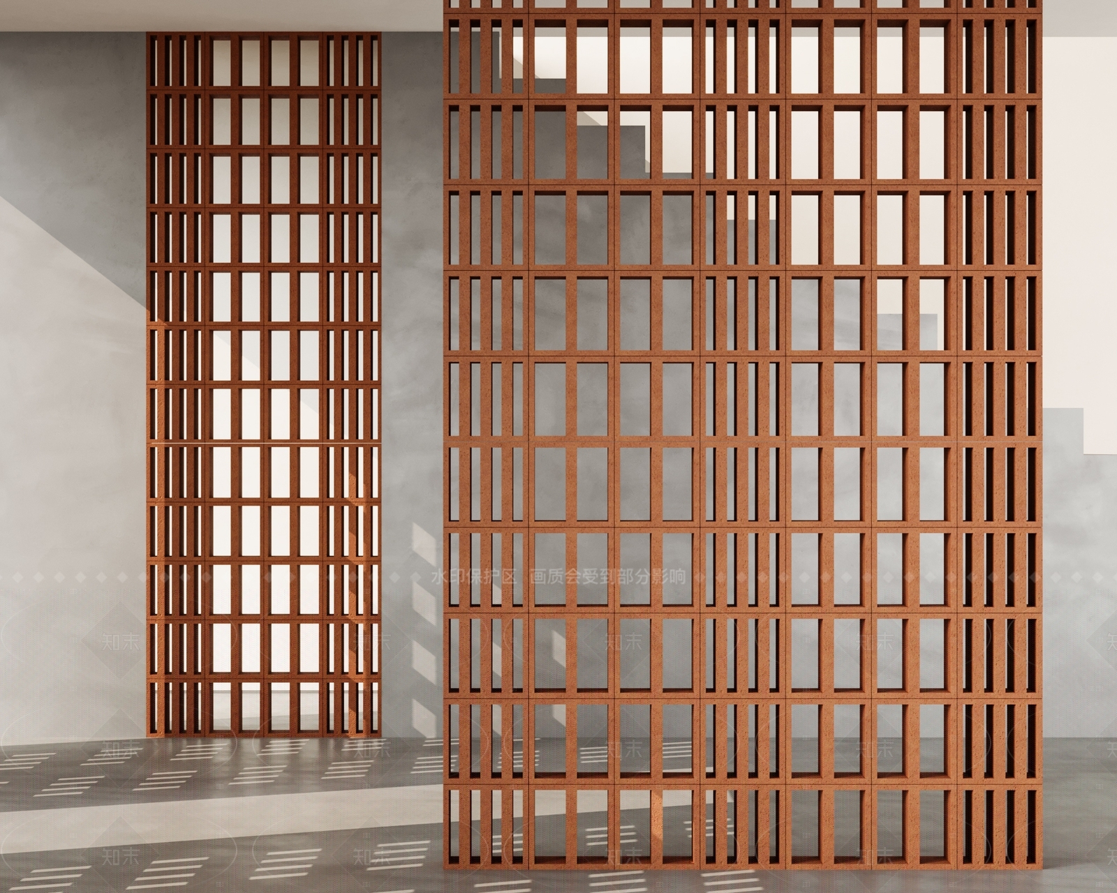 新中式中古隔断SU模型下载【ID:1205172964】