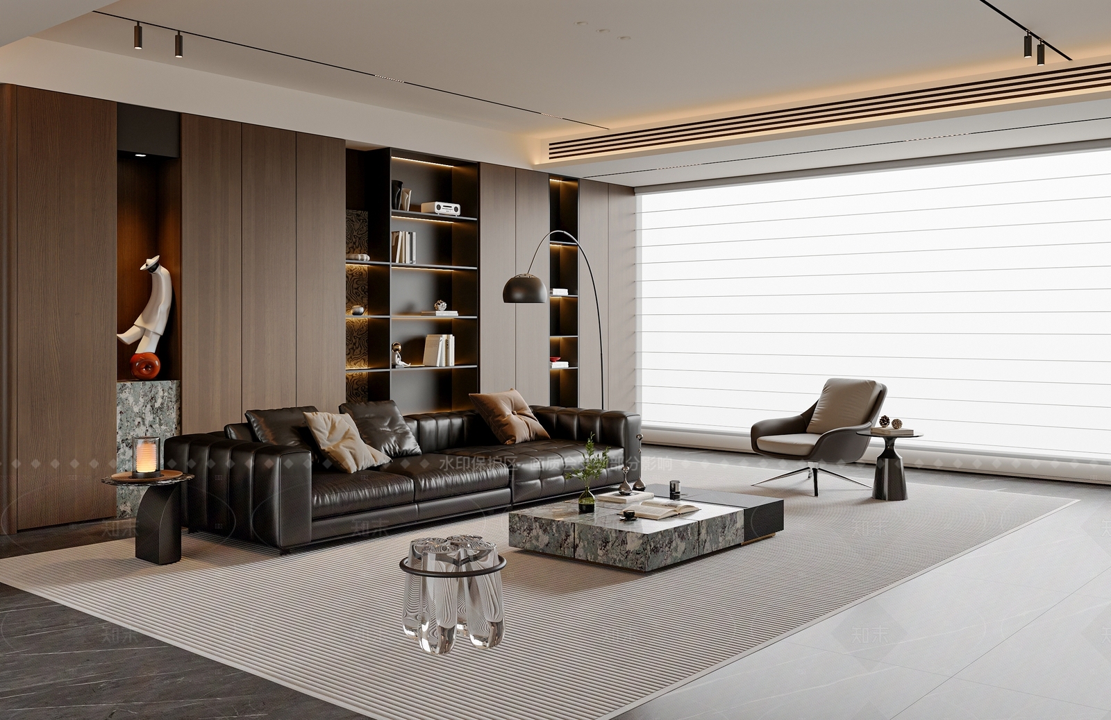 现代意式家居客厅3D模型下载【ID:1205173056】