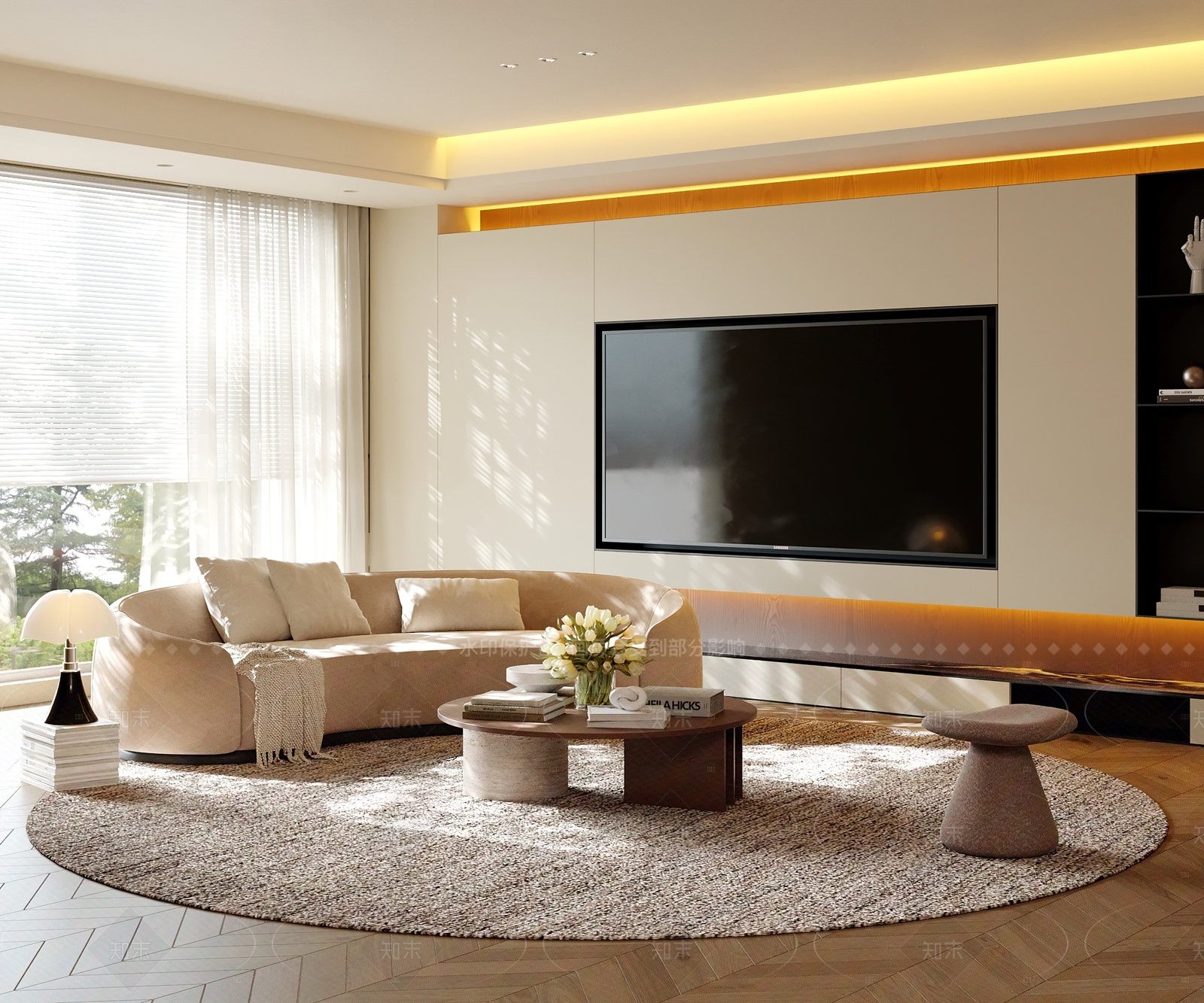 现代家居客厅3D模型下载【ID:1205173973】