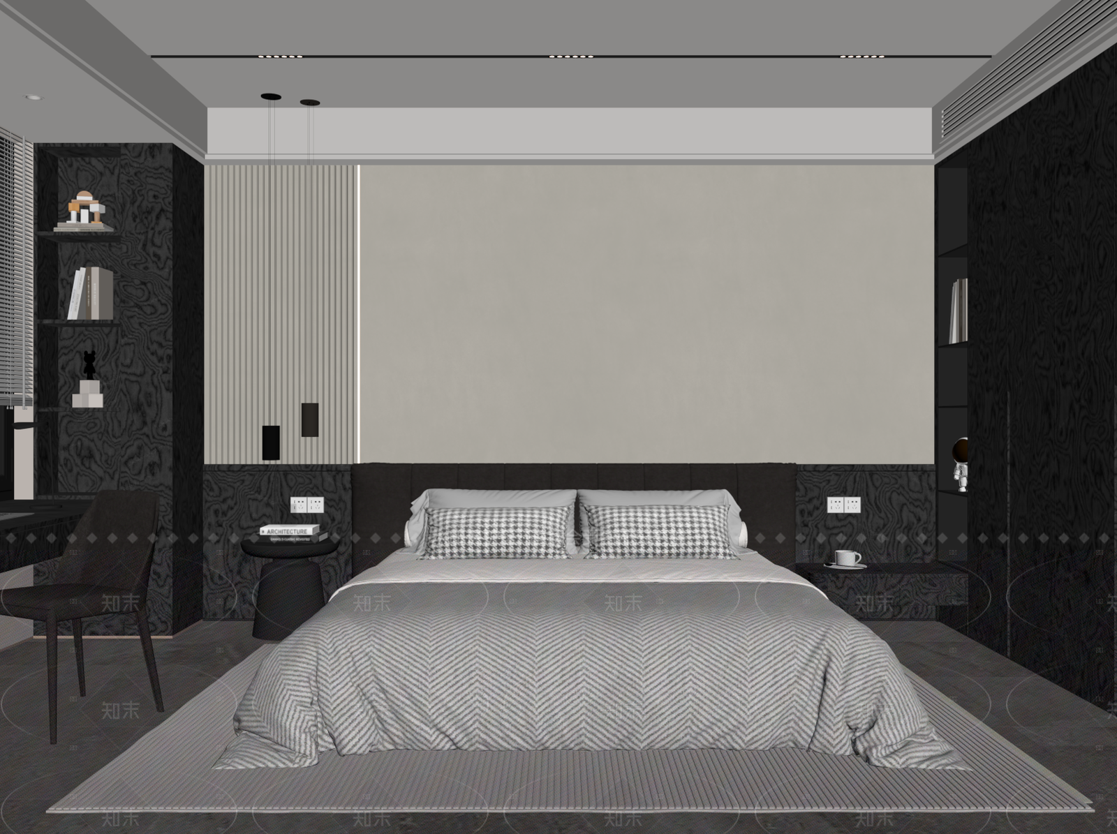 现代家居卧室SU模型下载【ID:1205174172】