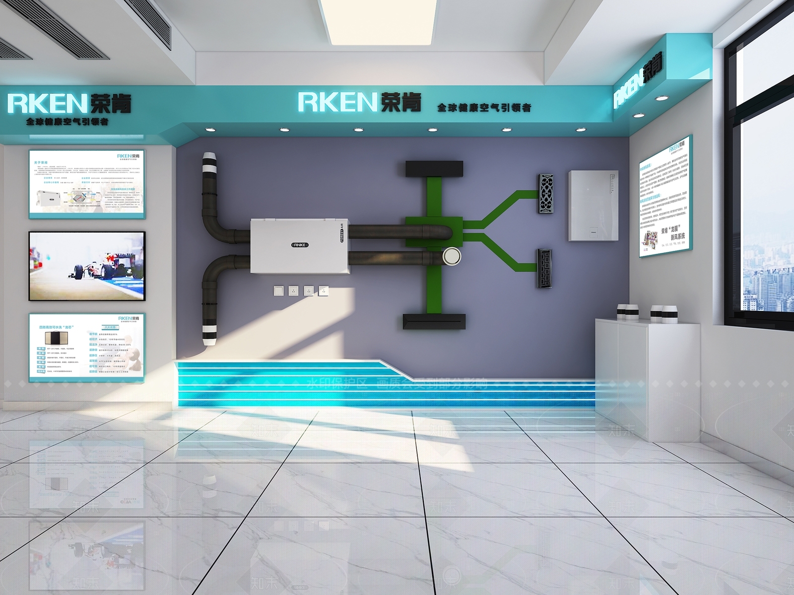 现代科技展厅3D模型下载【ID:1205175946】