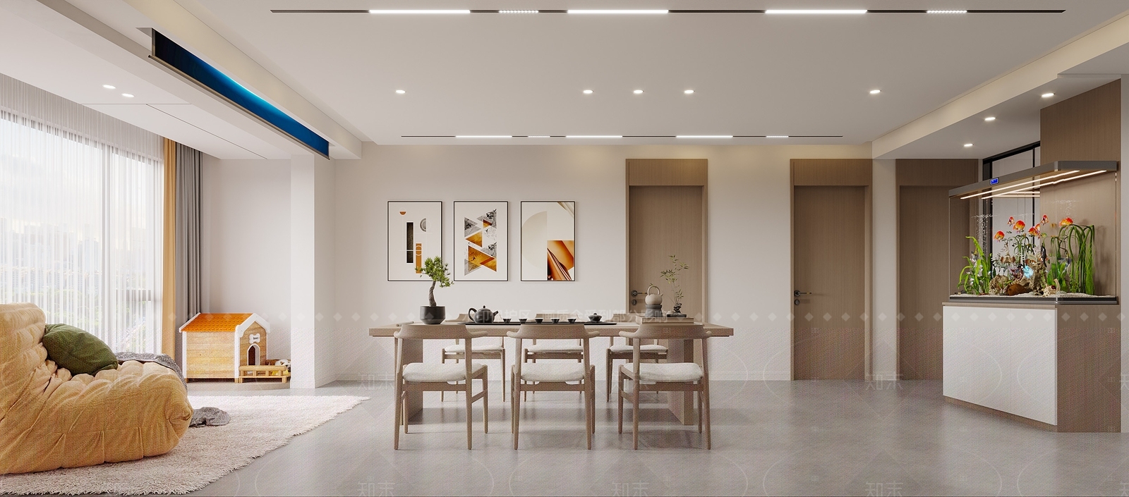 现代家居客厅3D模型下载【ID:1205181342】
