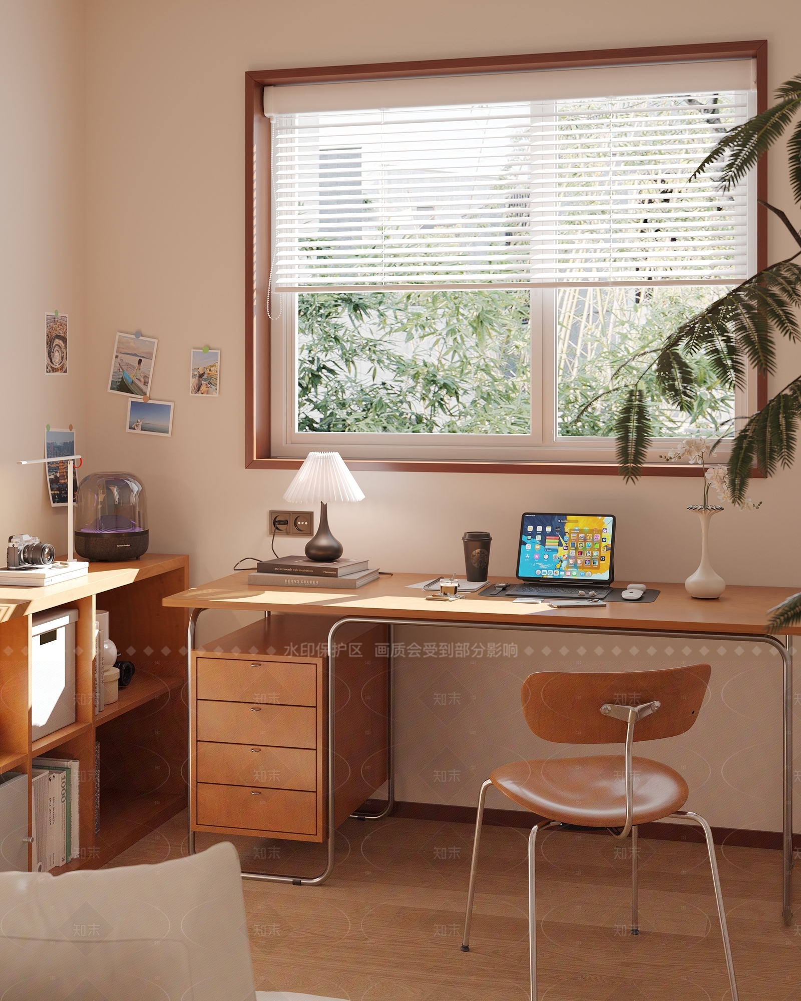 中古原木书房3D模型下载【ID:1205181673】