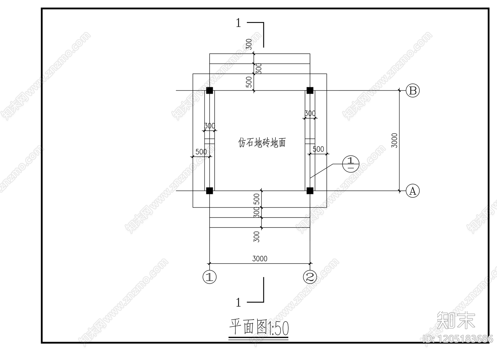 现代亭子cad施工图下载【ID:1205183686】