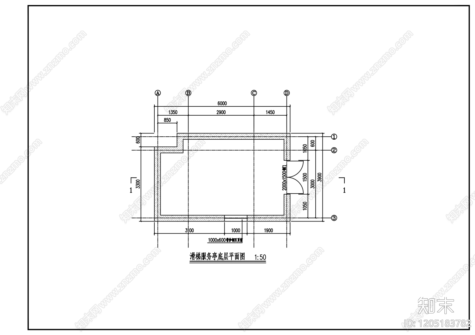现代亭子cad施工图下载【ID:1205183782】