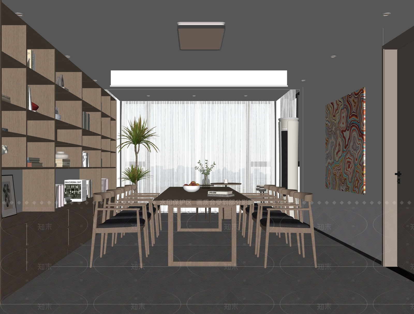 现代家居客厅SU模型下载【ID:1205184757】