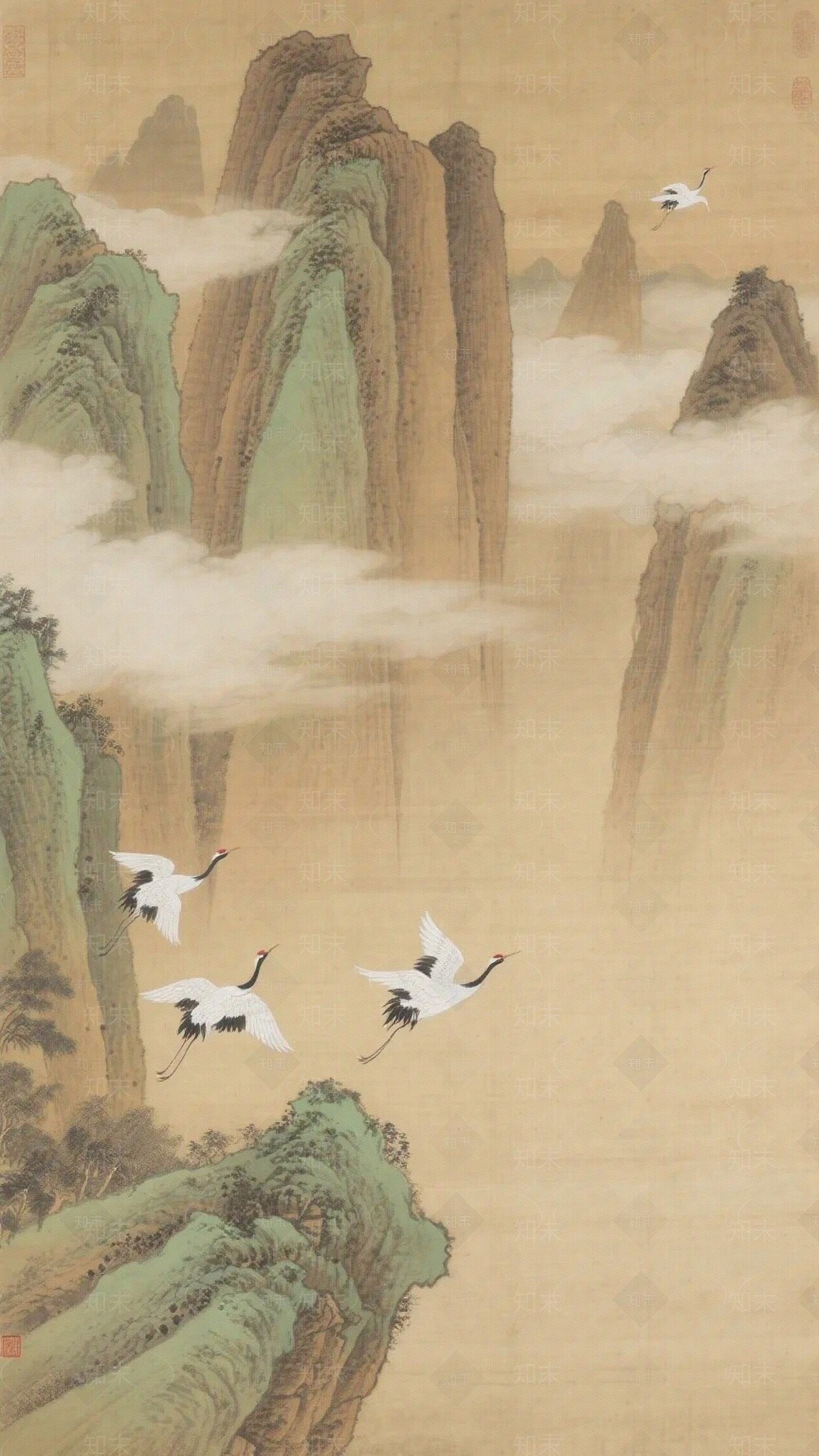 现代新中式水墨画贴图下载【ID:1205187120】