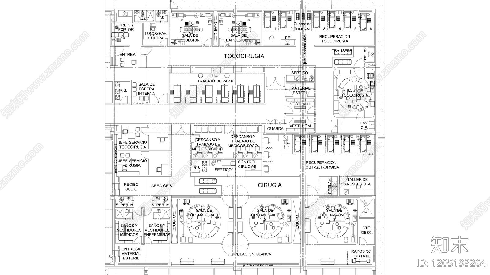 现代医院施工图下载【ID:1205193264】