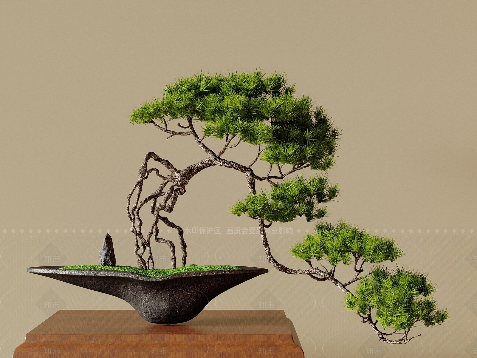 新中式花艺3D模型下载【ID:1205193313】