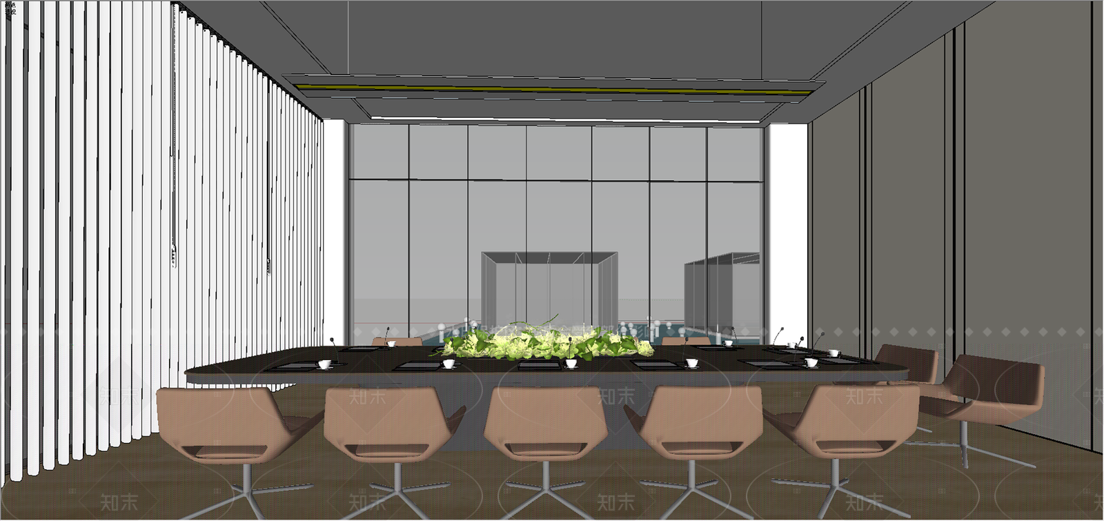 现代极简其他酒店空间SU模型下载【ID:1205195846】