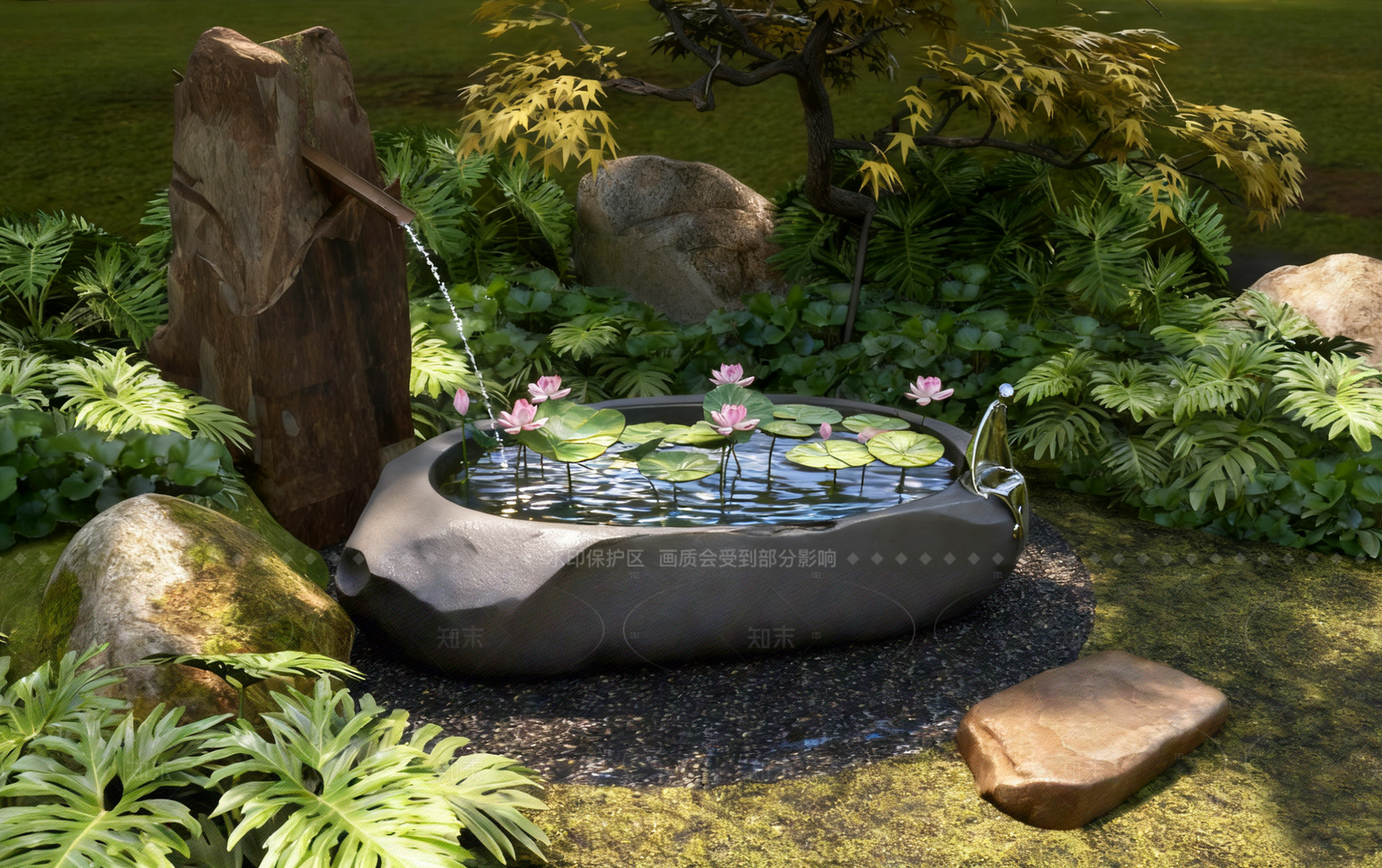 新中式日式其他景观小品SU模型下载【ID:1205201821】