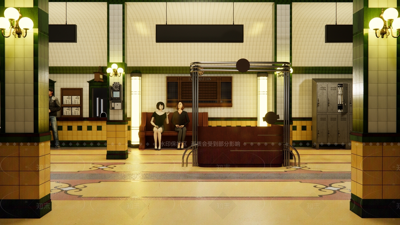 复古火车站SU模型下载【ID:1205203815】