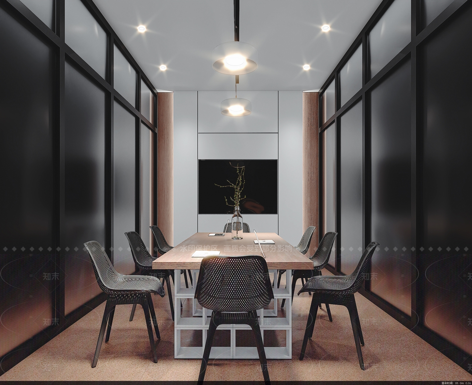现代会议室3D模型下载【ID:1205207132】