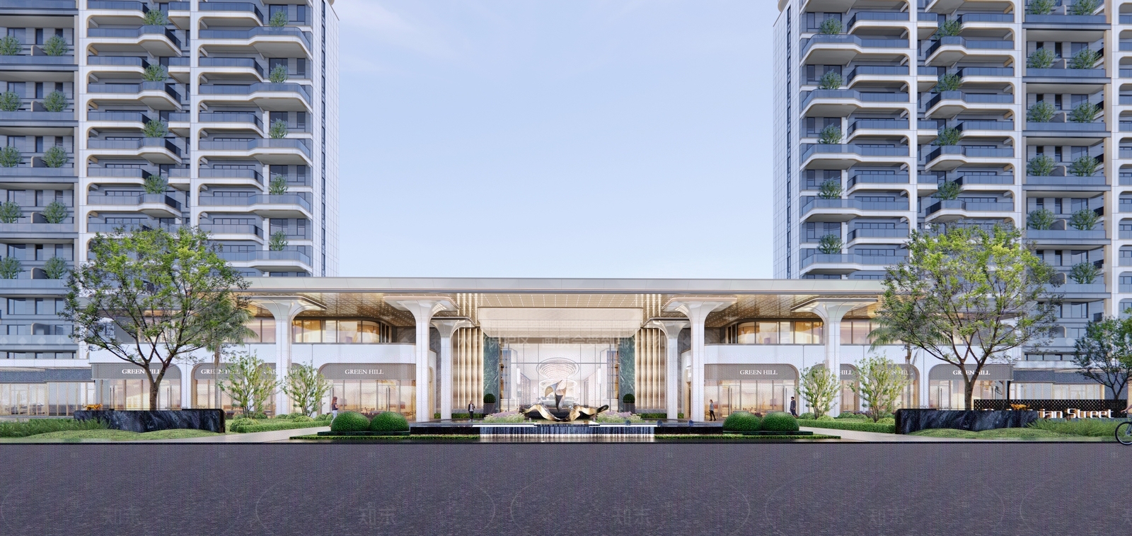 现代售楼处建筑SU模型下载【ID:1205208803】