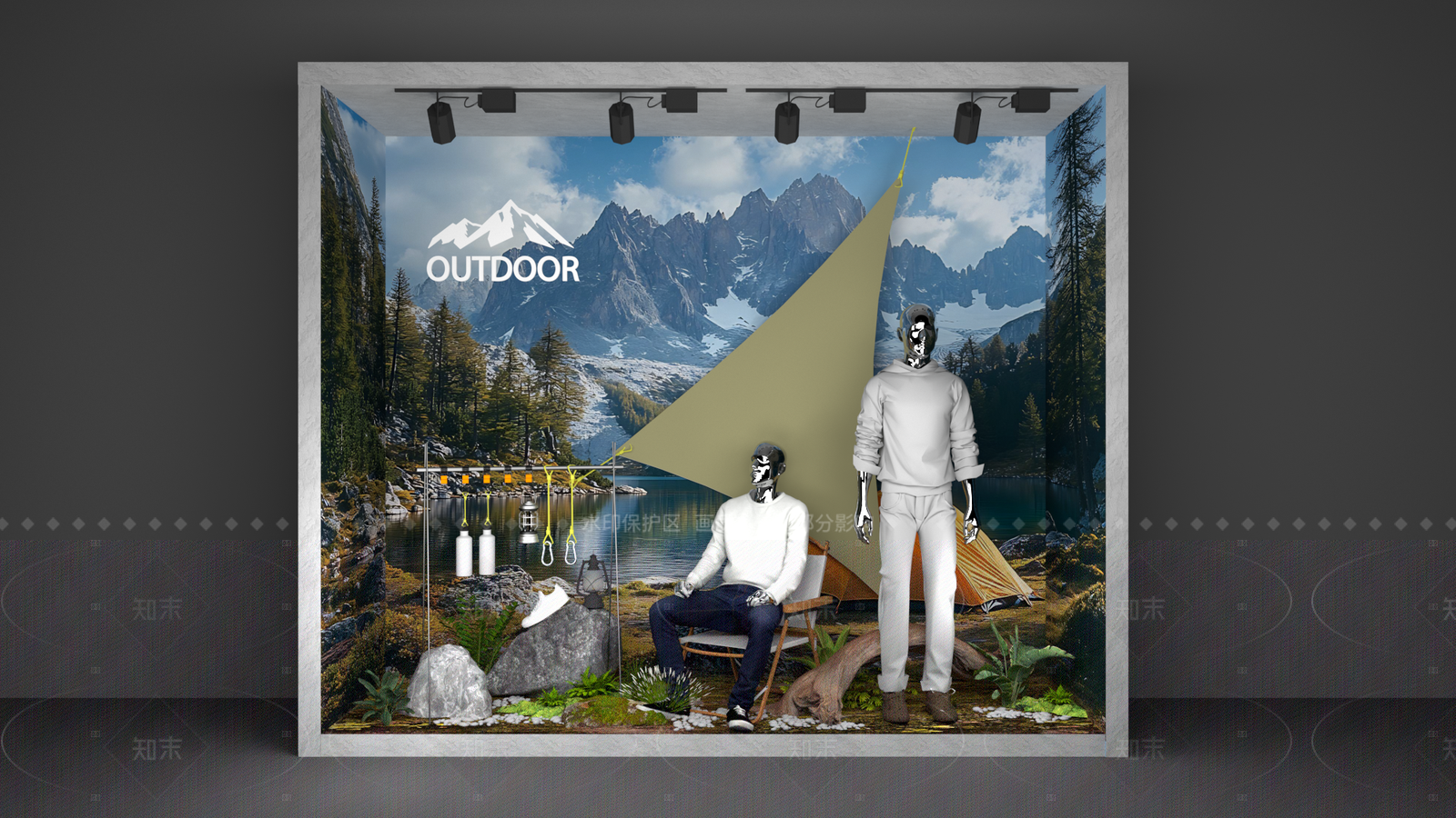 现代简约橱窗SU模型下载【ID:1205210219】