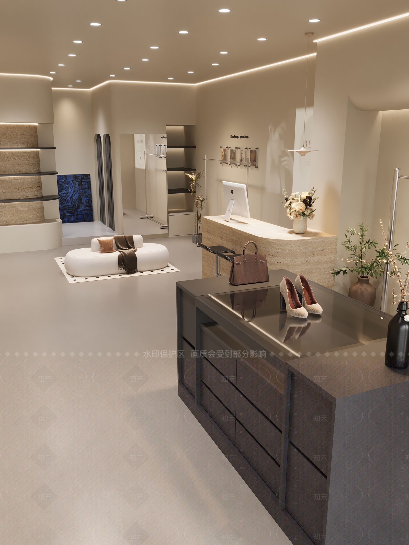 意式奶油服装店3D模型下载【ID:1205211160】