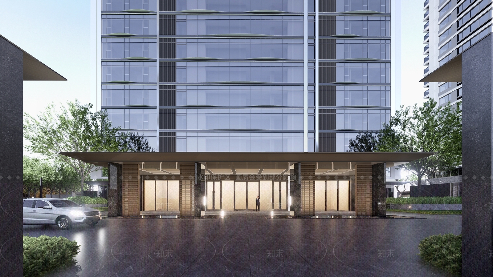 现代小区建筑SU模型下载【ID:1205214718】