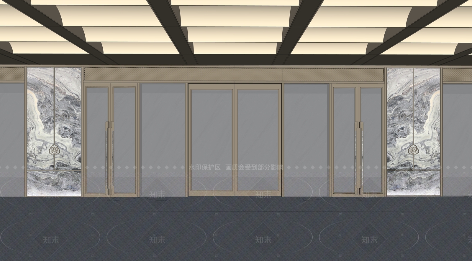 现代小区建筑SU模型下载【ID:1205214718】