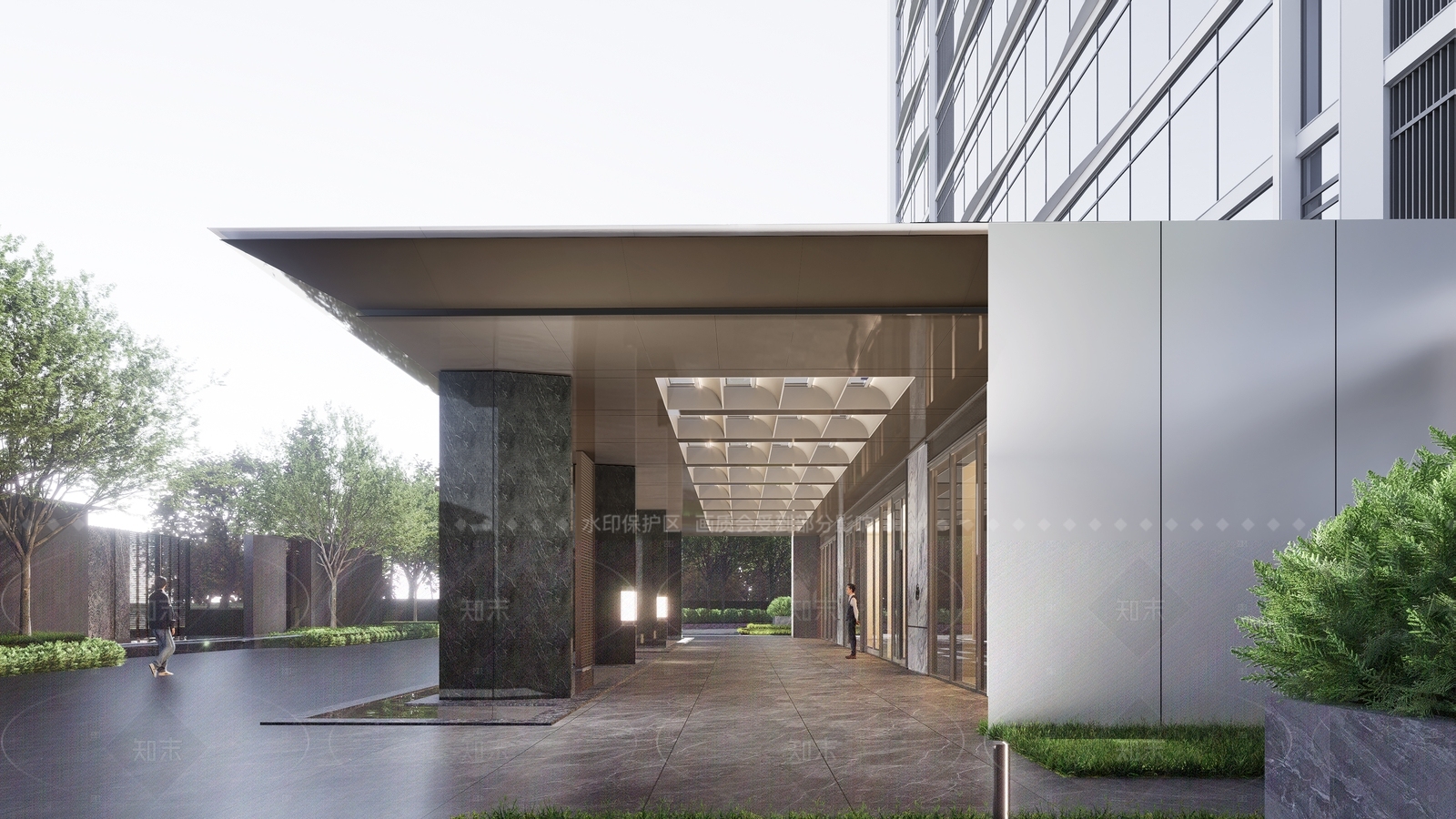 现代小区建筑SU模型下载【ID:1205214718】