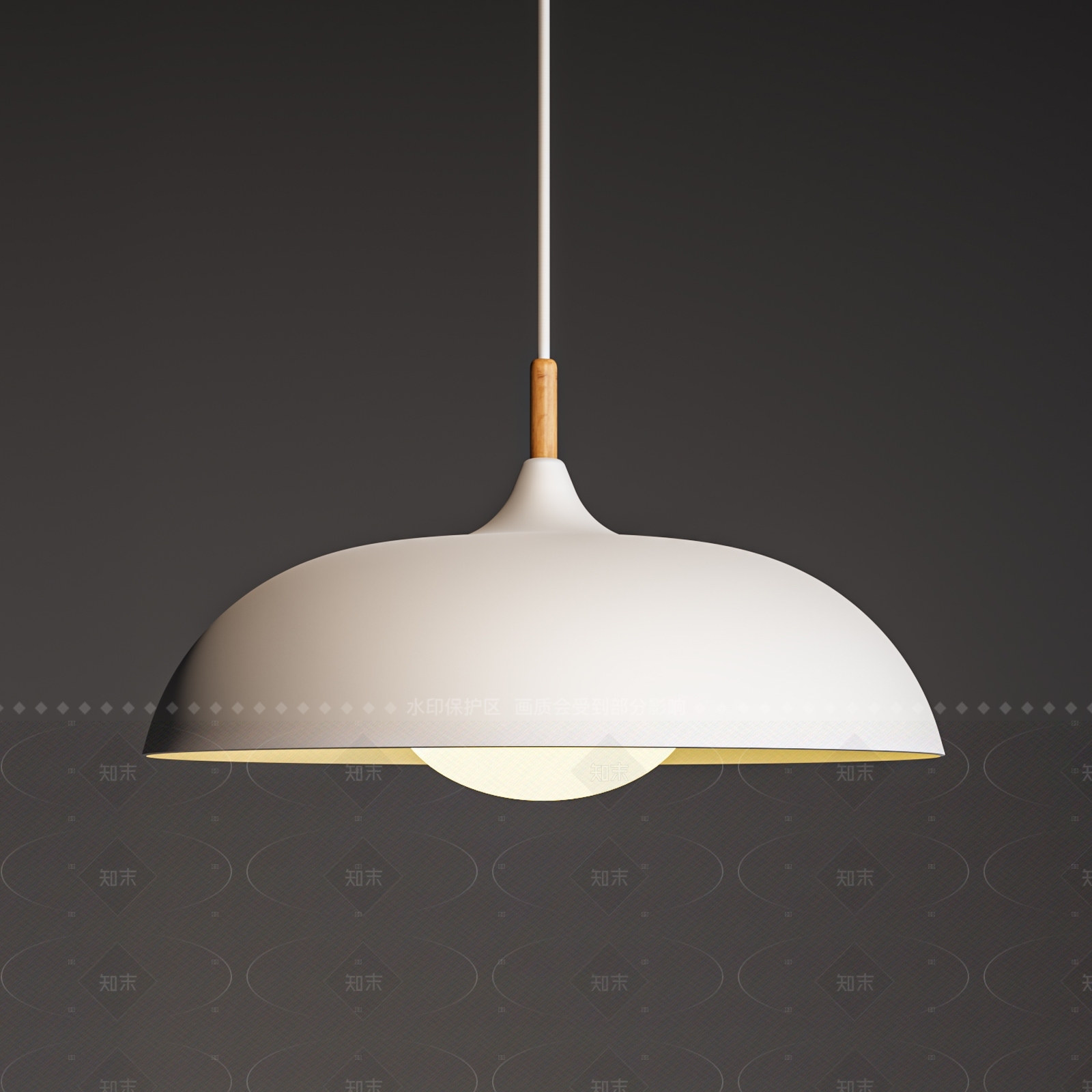 奶油北欧吊灯3D模型下载【ID:1205321516】