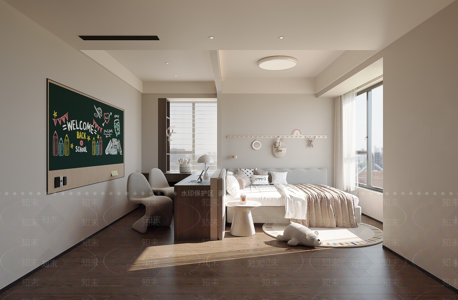 现代通用儿童房3D模型下载【ID:1205219580】