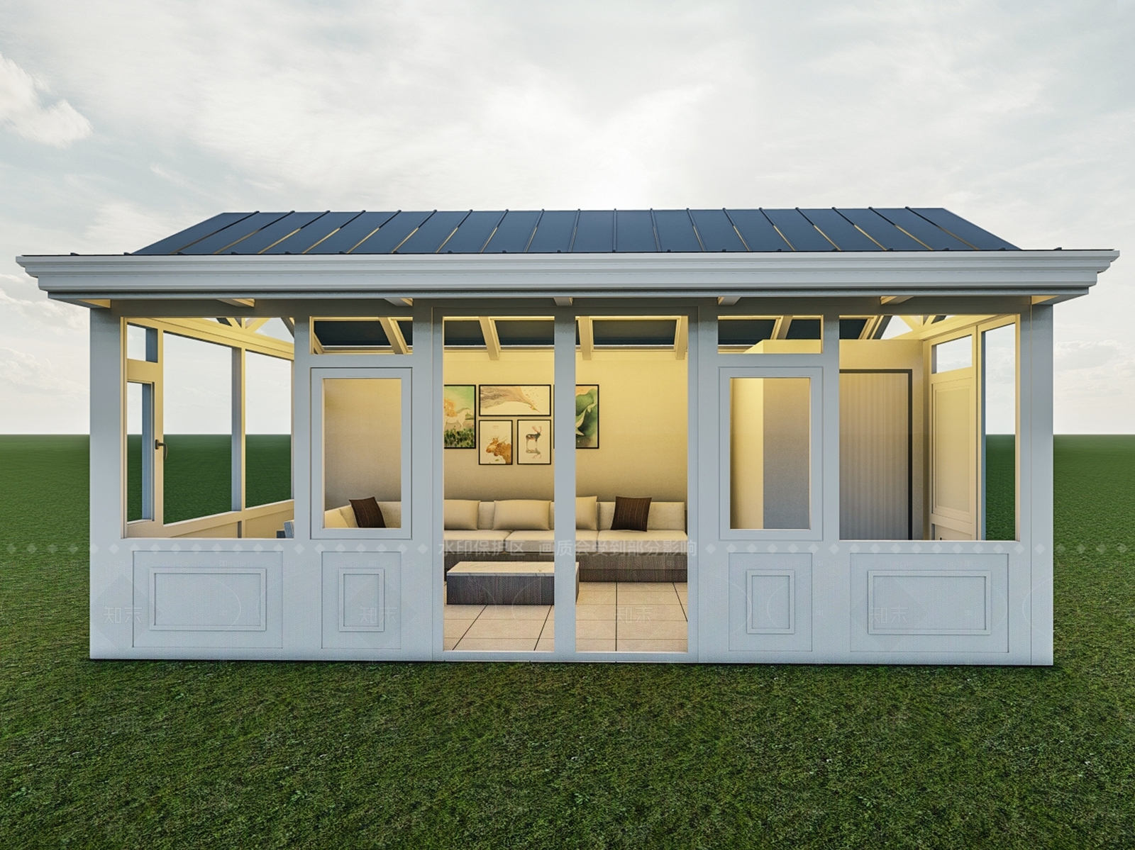 法式欧式亭子SU模型下载【ID:1205223824】