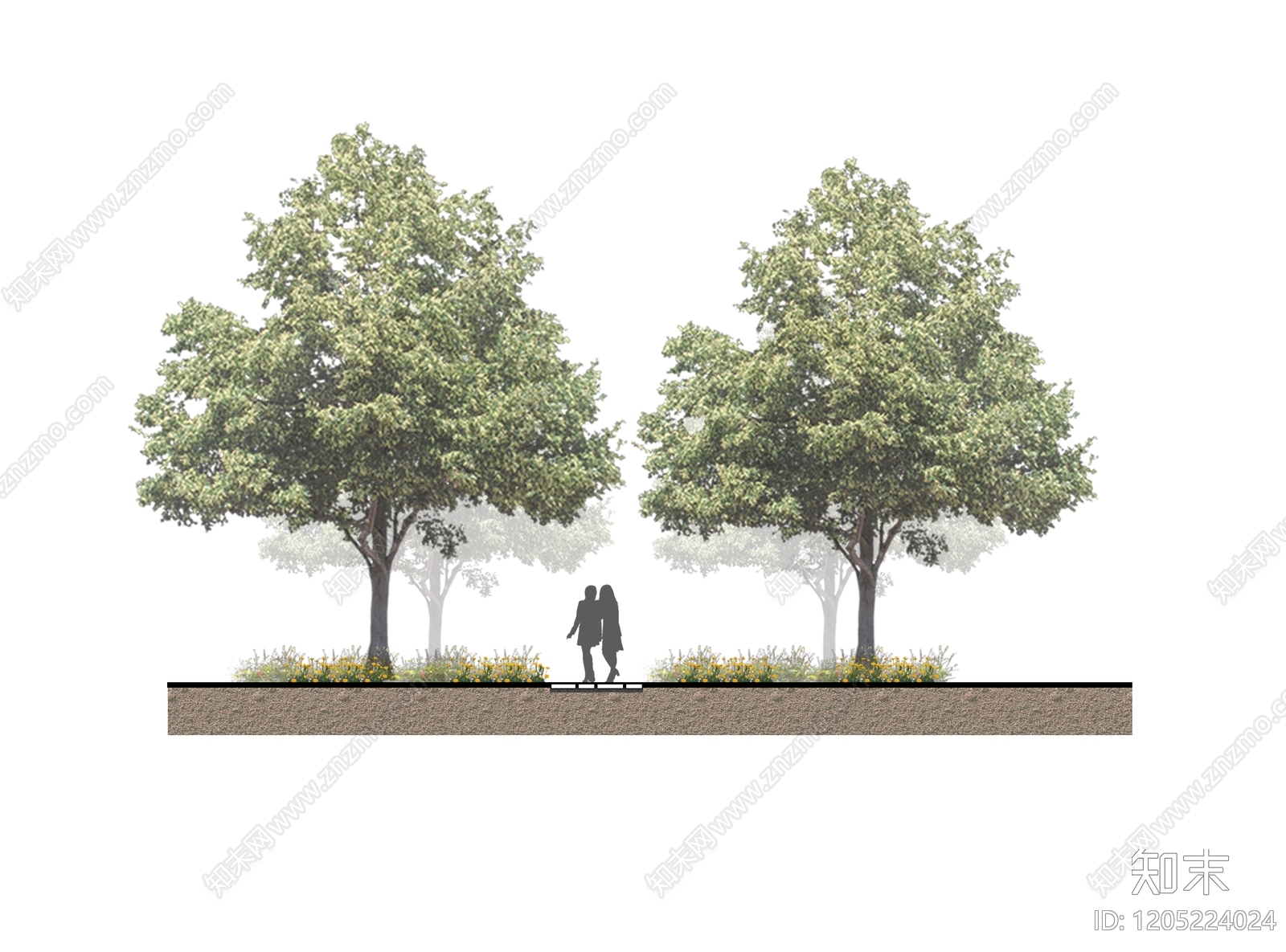 中式日式道路剖面下载【ID:1205224024】