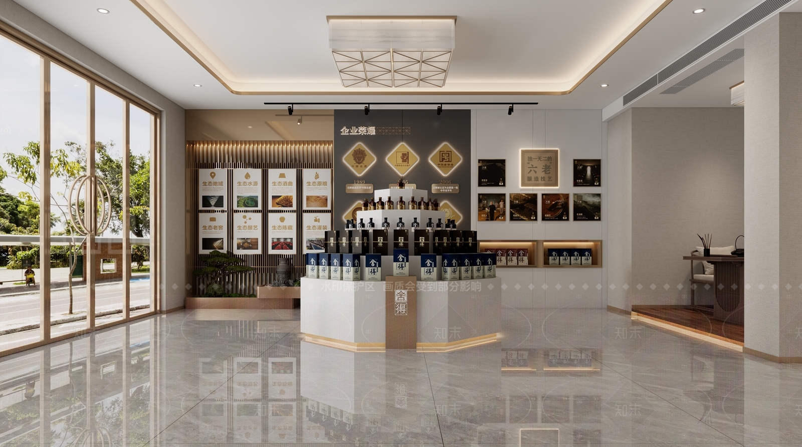 轻奢烟酒店3D模型下载【ID:1205224050】