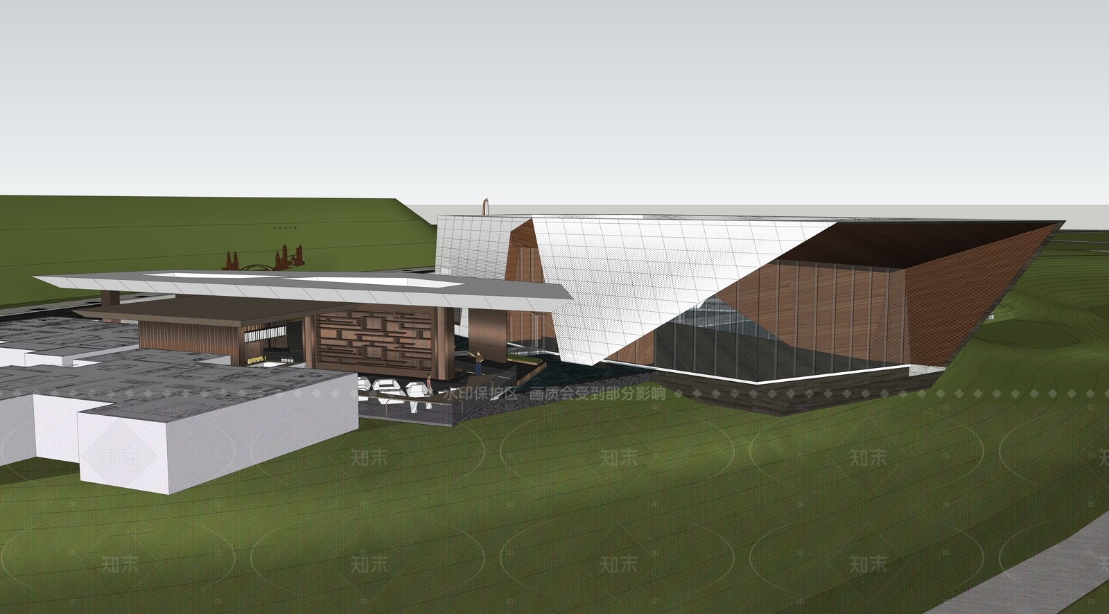 现代小公建SU模型下载【ID:1205300540】