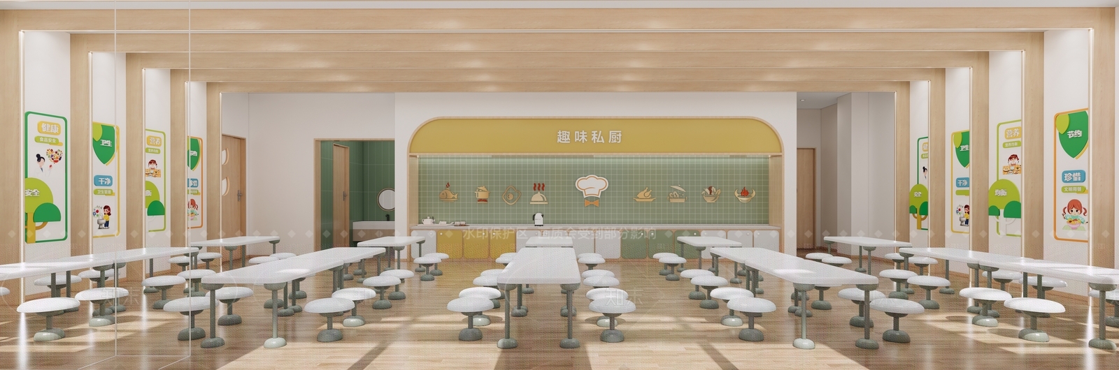 现代幼儿园内部SU模型下载【ID:1205227843】