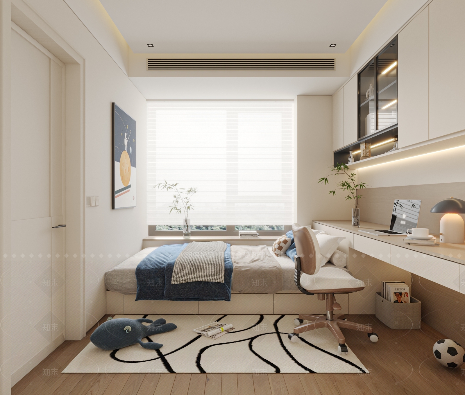 现代榻榻米卧室3D模型下载【ID:1205231184】