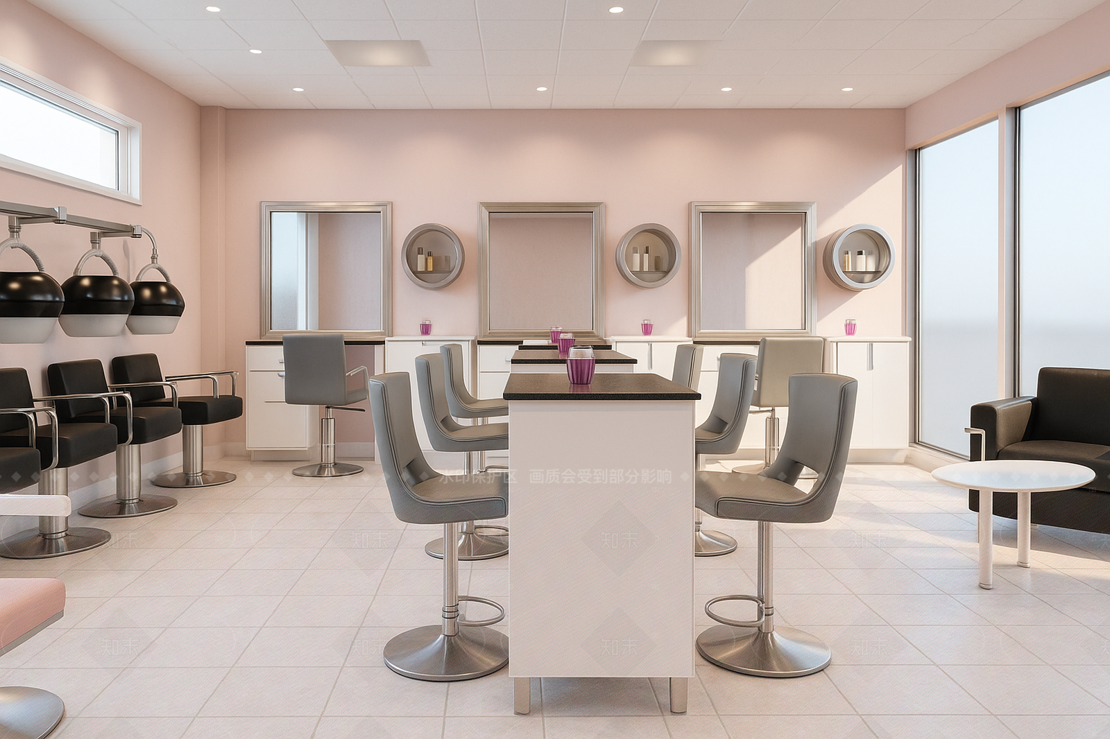 现代极简理发店SU模型下载【ID:1205231805】