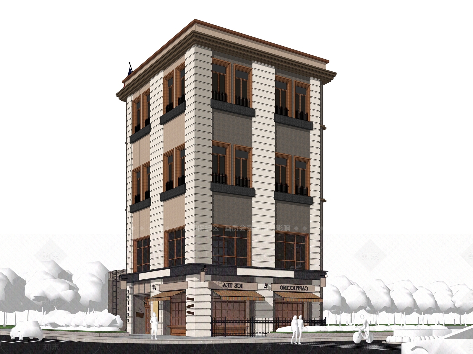 复古欧式多层住宅SU模型下载【ID:1205232028】