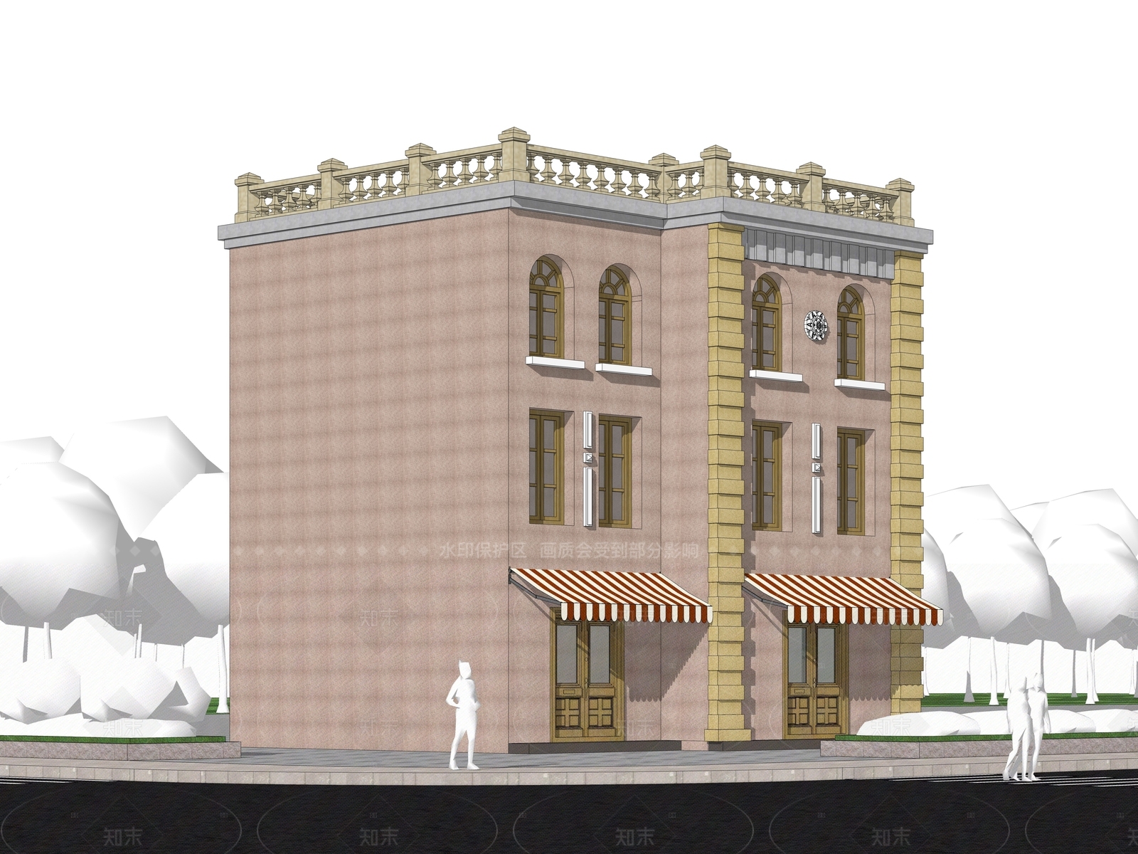 欧式简欧其他商业建筑SU模型下载【ID:1205233384】