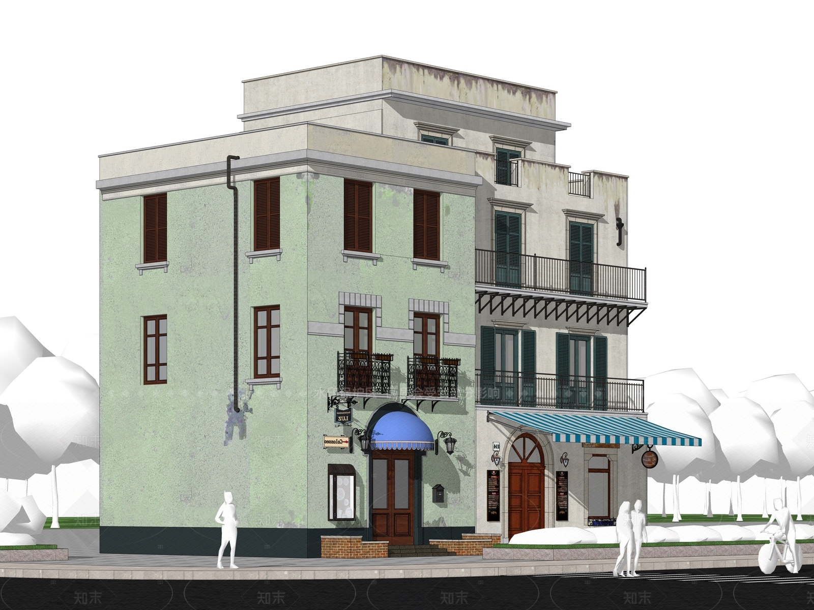 法式欧式多层住宅SU模型下载【ID:1205233421】